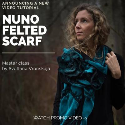 Svetlana Vronskaya. Scarf in nuno felting technique online video tutorial