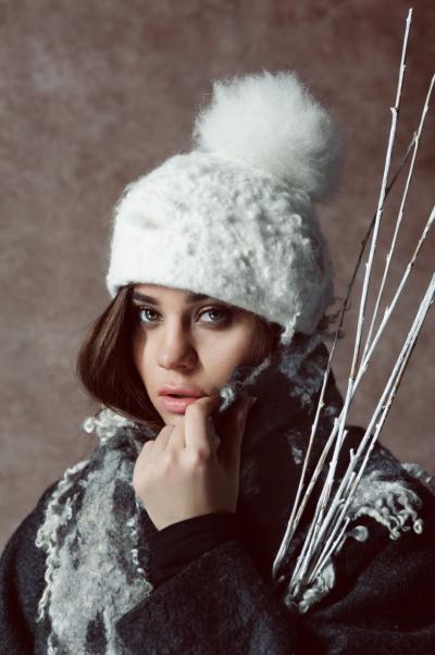 Wool fur hat online video tutorial by Olga Shulyak